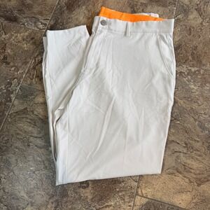 Golfcore Mens 36 Short Macade Golf Slim Fit Joggers Cream Performance Pants EUC